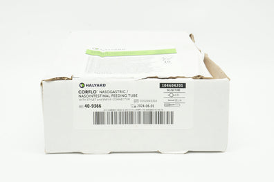 Halyard 40-9366 Corflo Nasogastric/ Nasointestinal Feeding Tube 6Fr - Box of 10